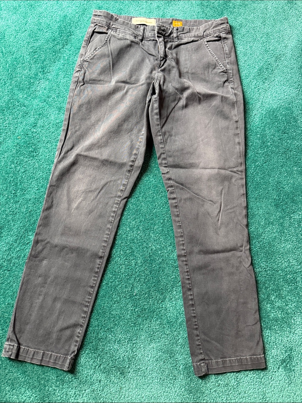 Pilcro and the Letterpress Gray Straight Chinos